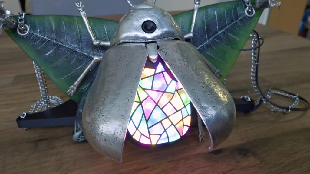 3D printing a stunning silver mechatronic beetle necklace