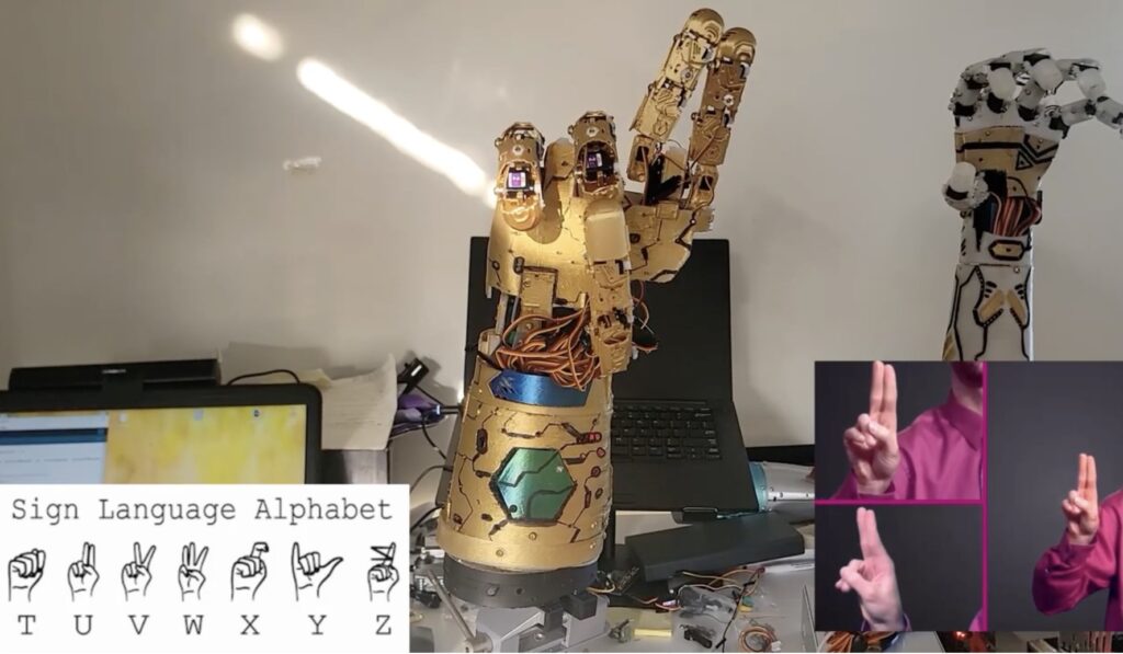A robotic hand with the dexterity to sign the whole ASL alphabet