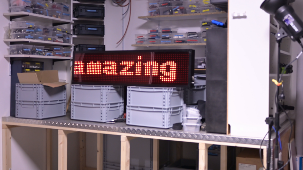 An Arduino gives this quirky old LED sign a new life as a smart display