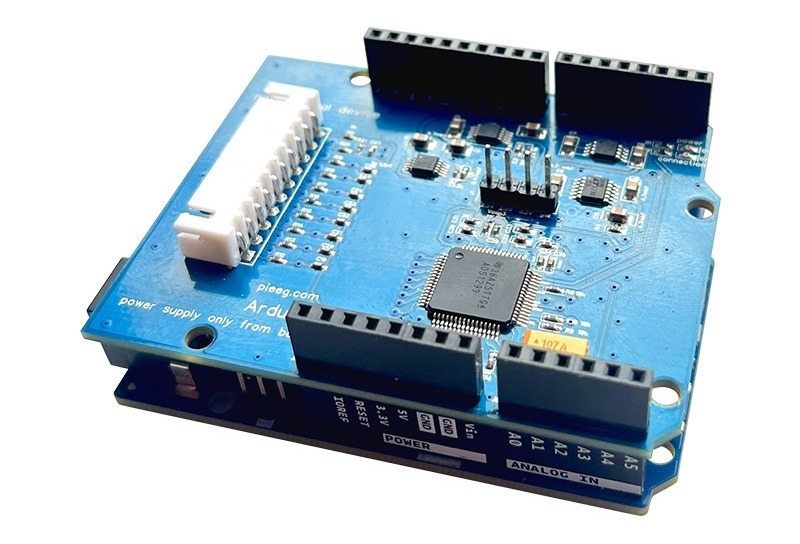 ArdEEG is an Arduino UNO R4 WiFi shield for measuring biosignals