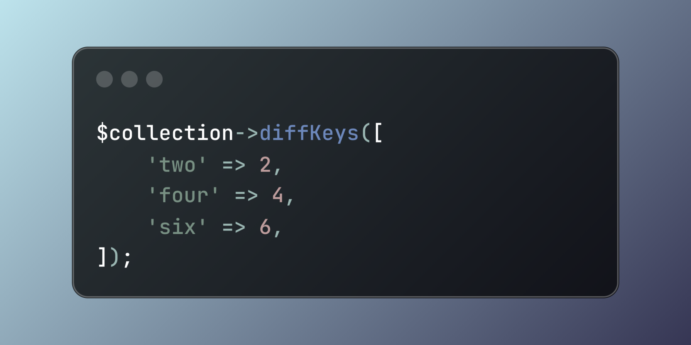 Compare Collection Keys with Laravel's diffKeys Method