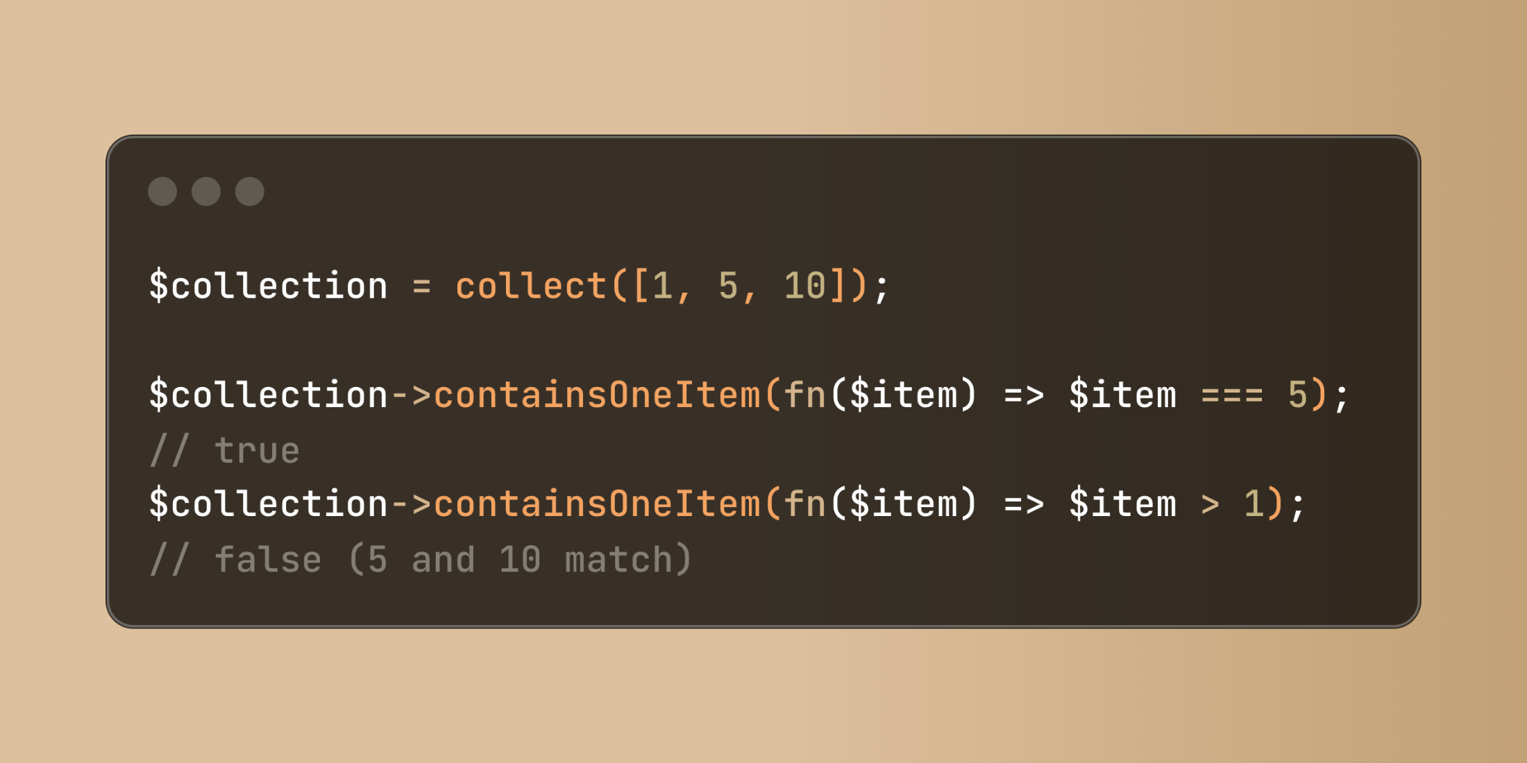 Enhance Collection Validation with containsOneItem() Closure Support