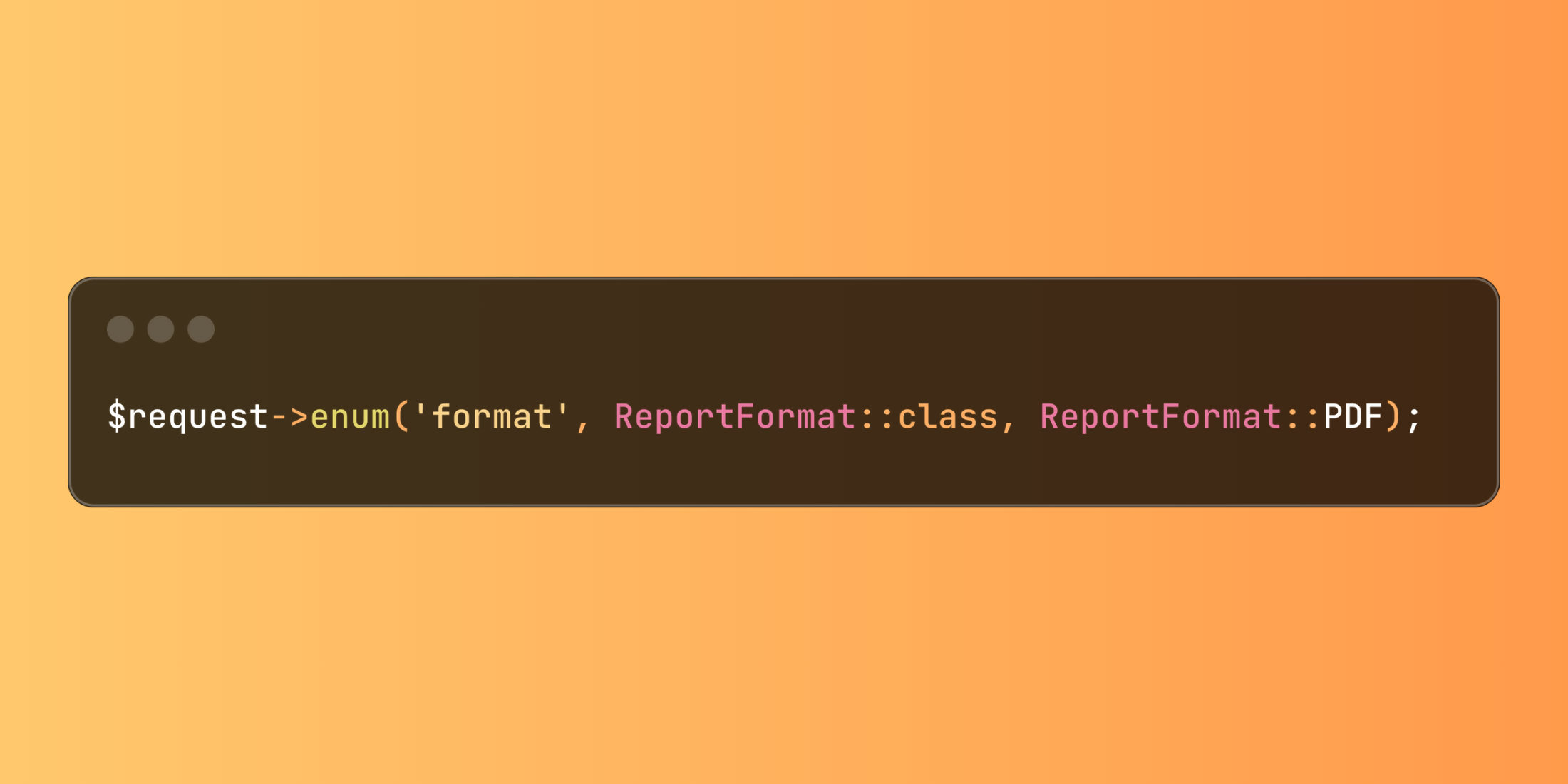 Enhanced Enum Processing with Laravel's Default Parameter Support