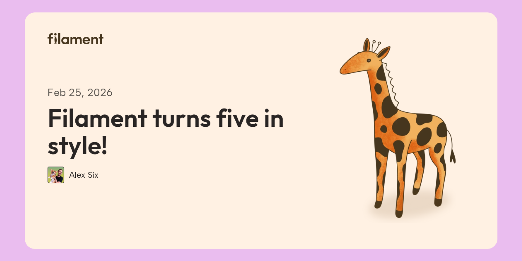 Filament turns five in style!