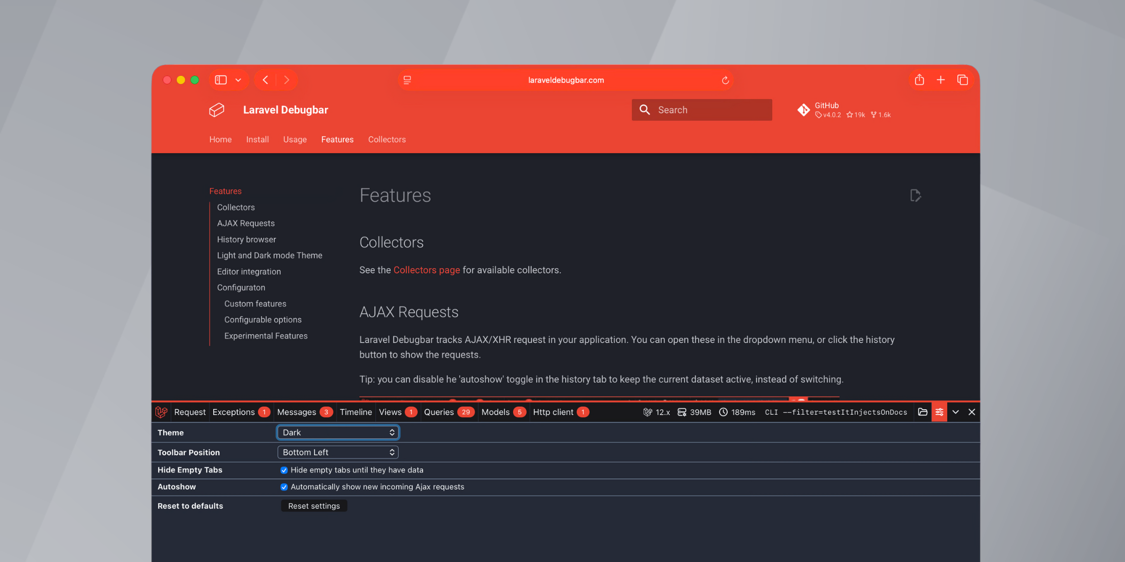 Laravel Debugbar v4.0.0 is released