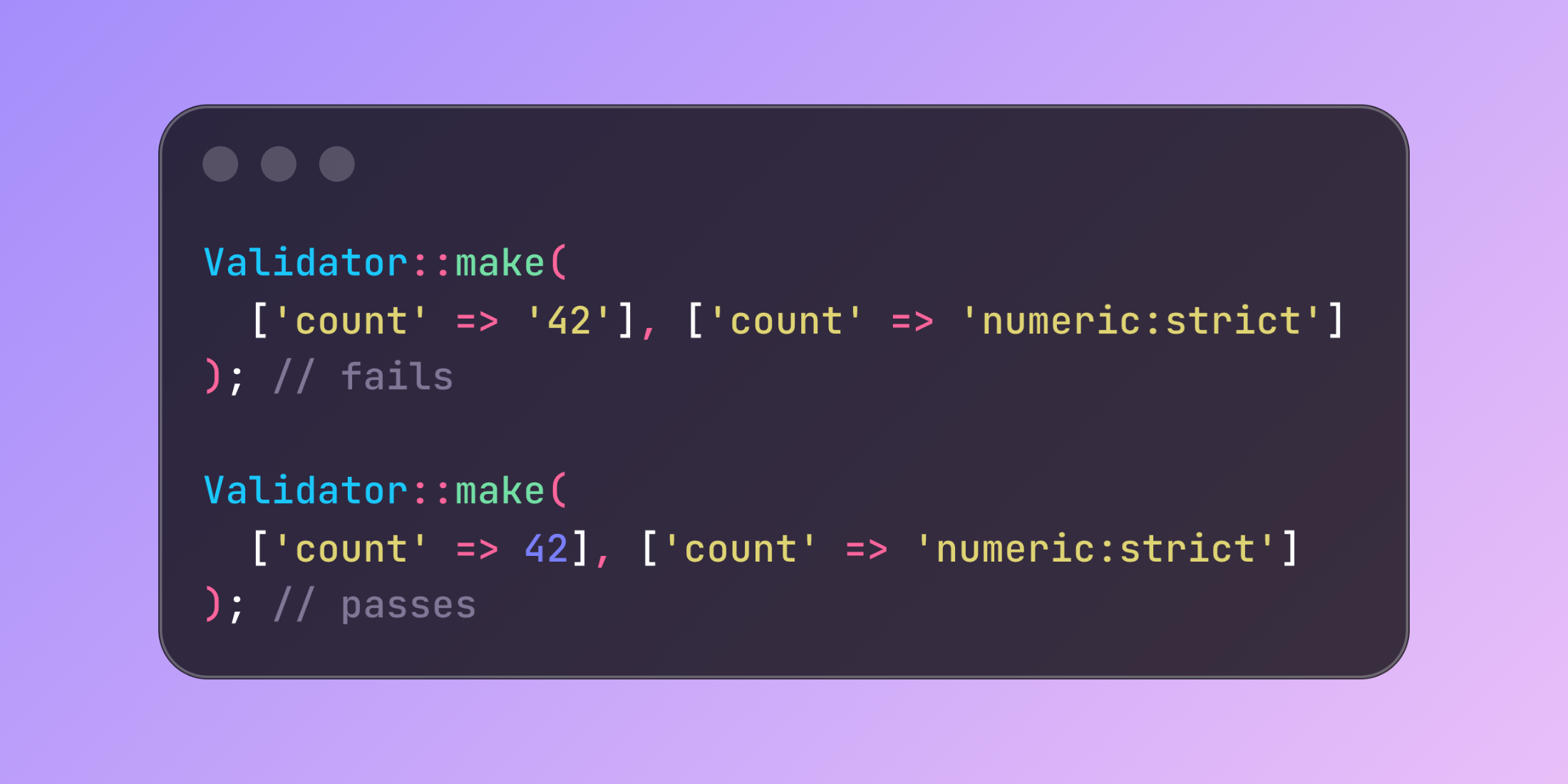 Laravel Strict Validation for Type Checking
