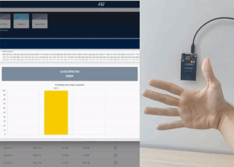 Play rock-paper-scissors using a time-of-flight sensor and an Arduino UNO R4