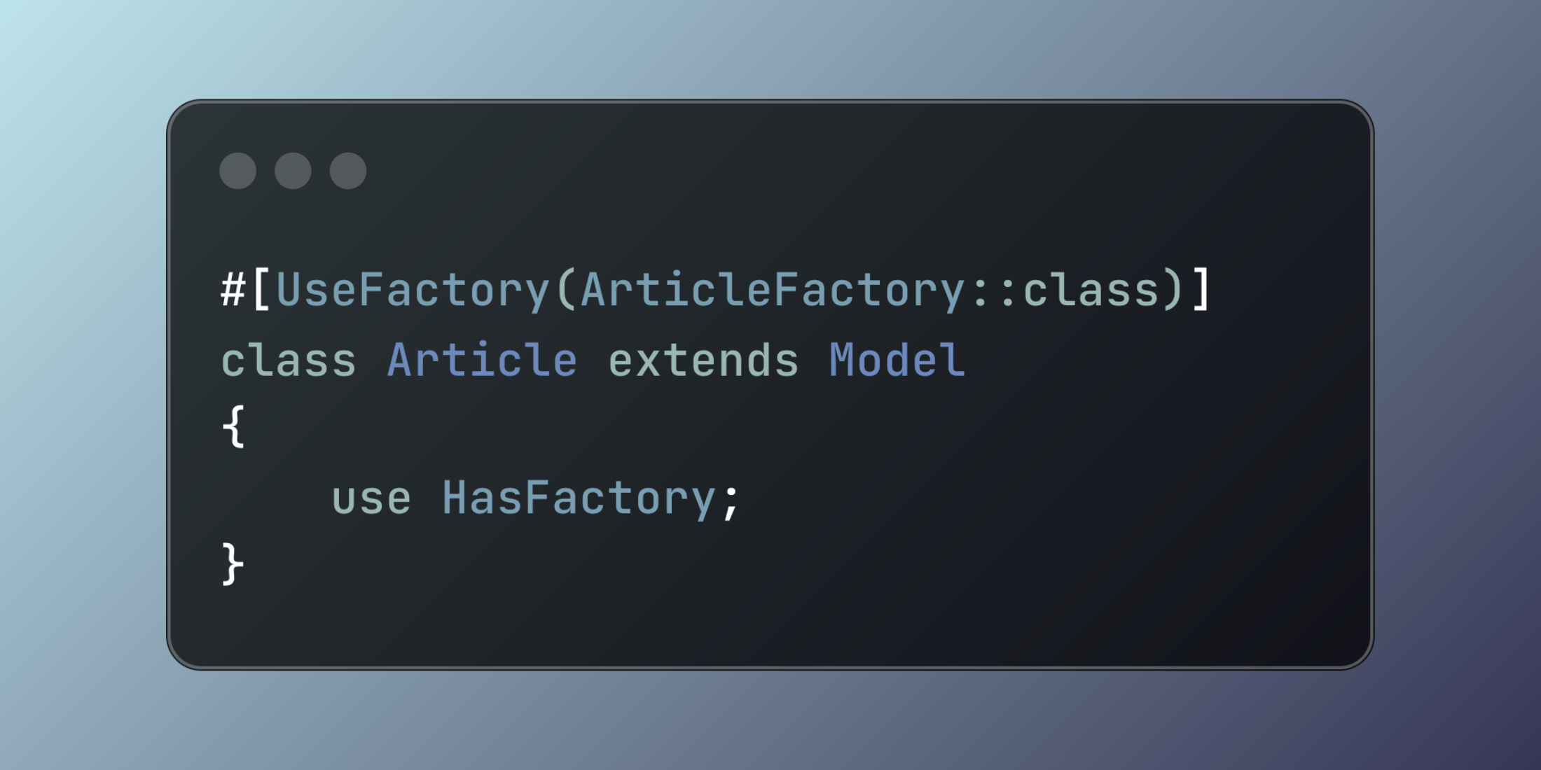 Simplify Factory Associations with Laravel's UseFactory Attribute