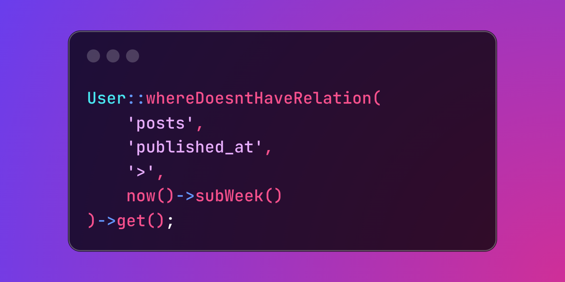 Simplify Negative Relation Queries with Laravel's whereDoesntHaveRelation Methods