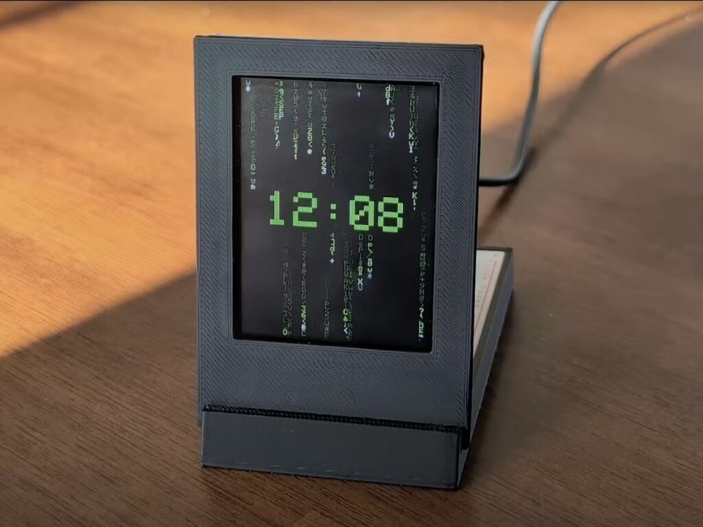 The Matrix-style digital rain clock for your desktop