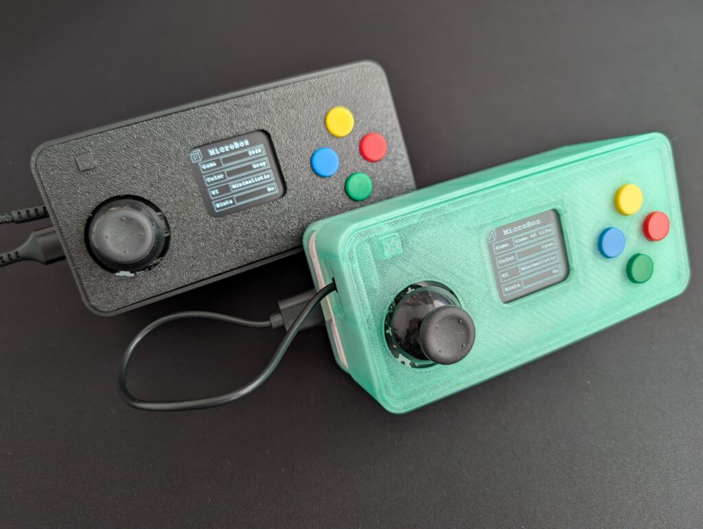 The MicroBox is a handheld game console that runs on an Arduino UNO R4