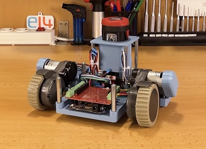 The PlatypusBot is a TurtleBot3-inspired robot built from vacuum cleaner parts