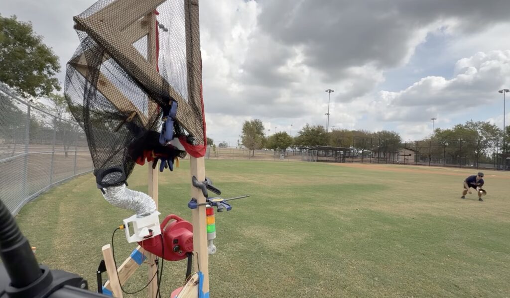 This machine lets you practice baseball solo, similar to Topgolf