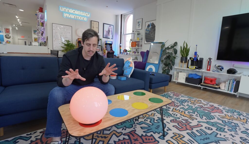 This Twister-inspired coffee table controls things resting on it