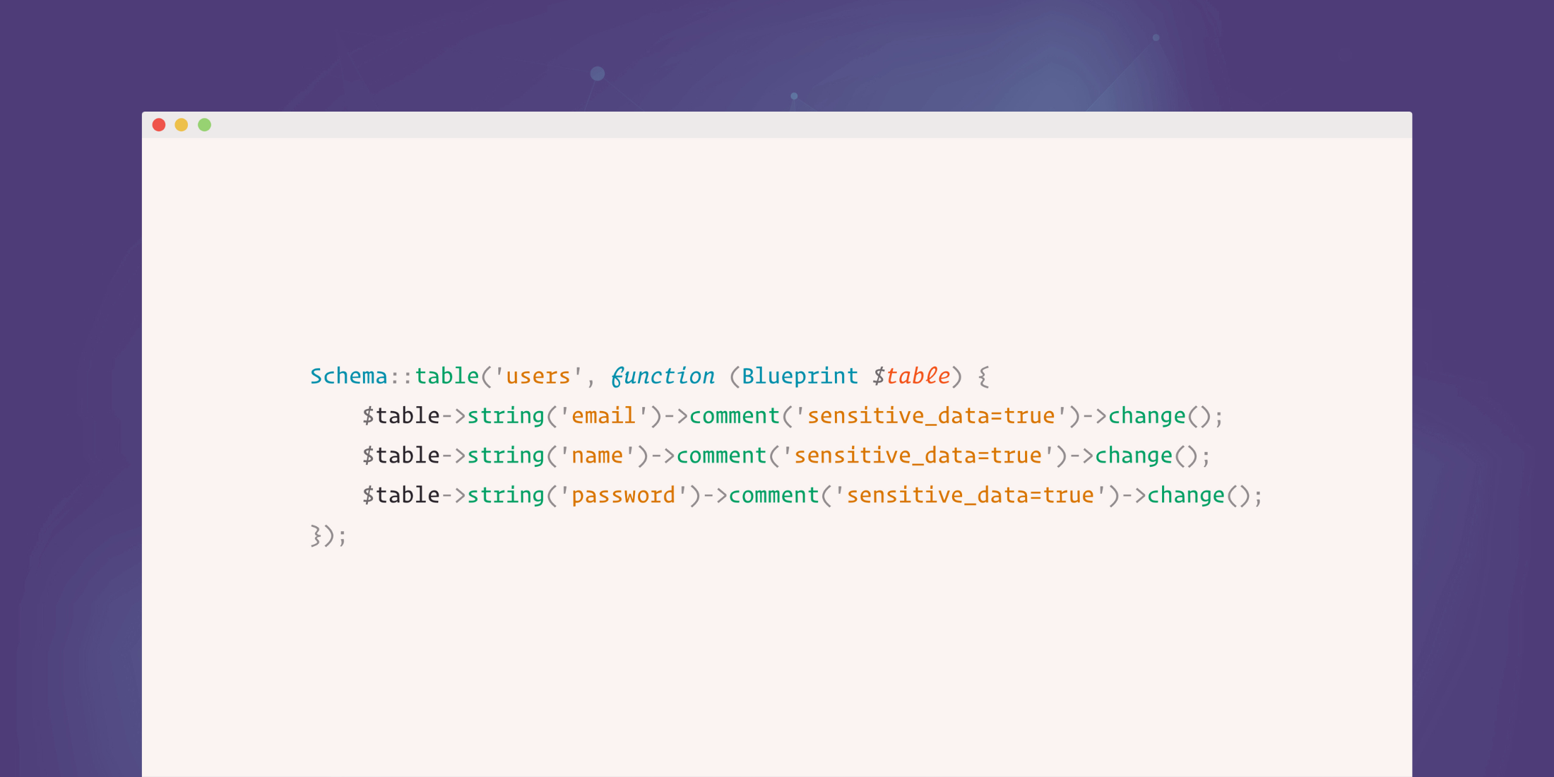 Using Database Comments to Track Columns With Sensitive Data