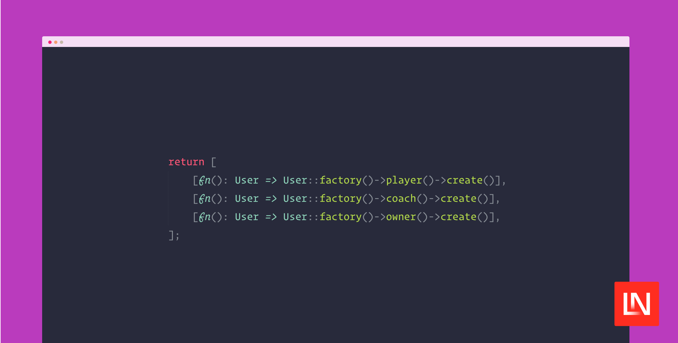 Using Eloquent Factories With PHPUnit Data Providers